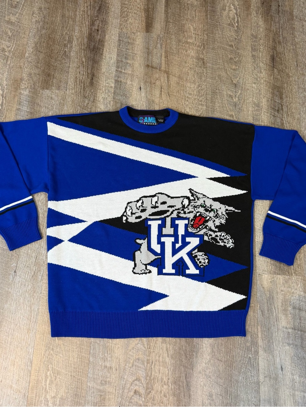 Vintage UK Kentucky Wildcats Banned Tongue Sweater Mens XL 90s USA Rare Graphic